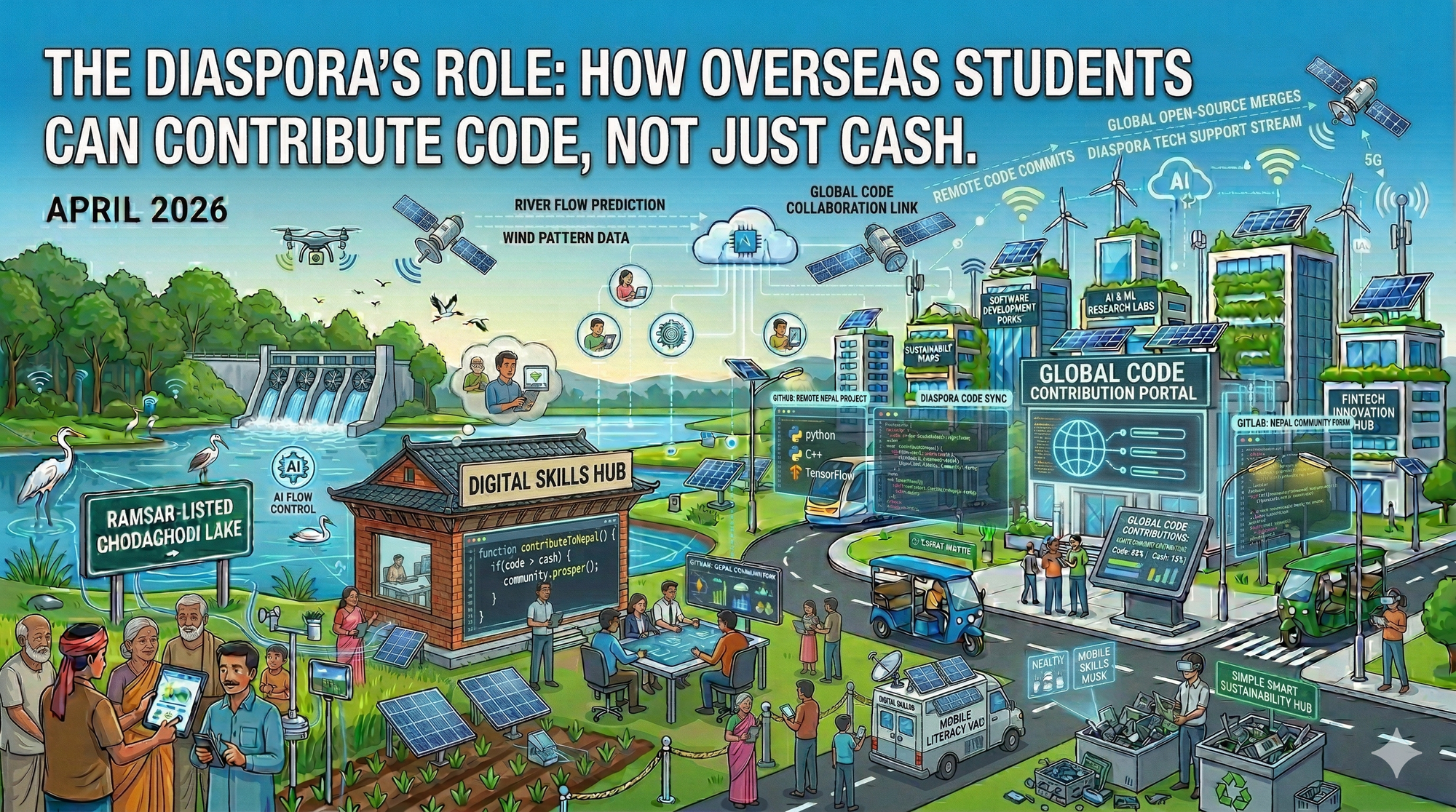 The Diaspora’s Role: How overseas students can contribute code, not just cash.