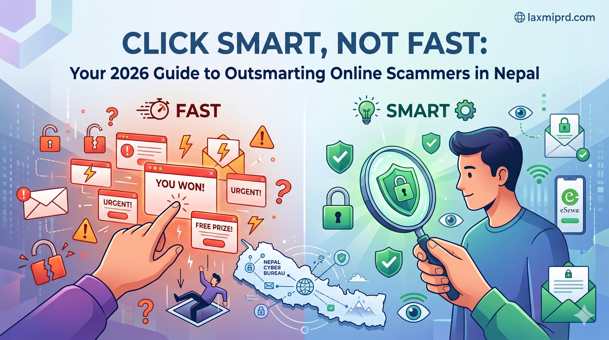 How to Avoid Online Financial Scams: A safety guide for new internet users in Nepal