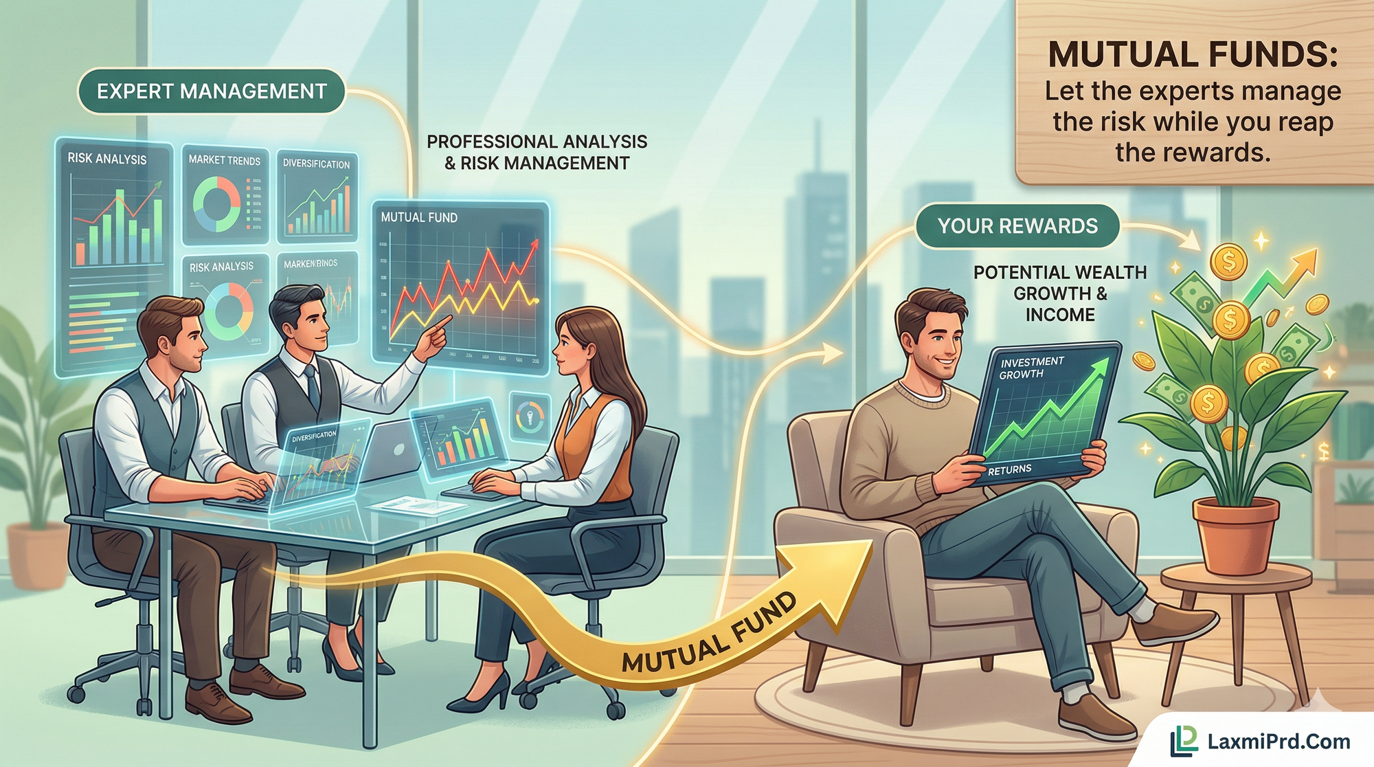 Mutual Funds: Let the experts manage the risk while you reap the rewards.
